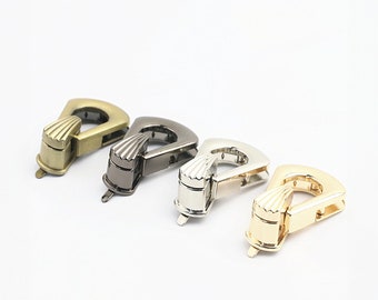 Bag and leather goods hardware accessories, water-drop shaped twist-lock buckle, handbag lock buckle hardware fittings
