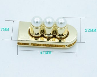 New hardware accessories for bags, 3 pearl twist locks for handbags/bag locks, hardware twist locks, switch locks, and buckle locks