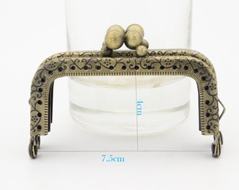 sewing in purse frame DIY coin bag frame