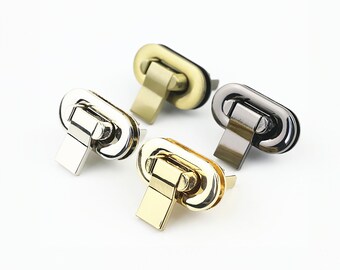 Bag hardware accessories, gold die-cast twist locks, latch locks, square locks, bag handbag lock buckles, hardware accessories