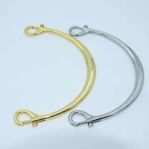 Bag handle, handle, spring buckle, connected handle, zinc alloy material, hanging plated image 1