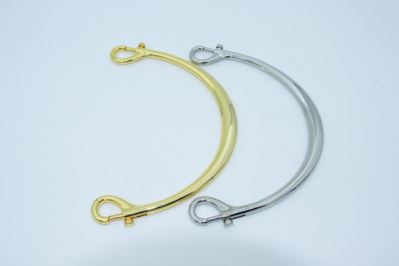 Bag handle, handle, spring buckle, connected handle, zinc alloy material, hanging plated image 1