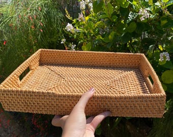 Rattan Tray Serving Tray with Natural Color