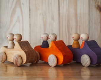 Set of 3 Wooden Toy Cars