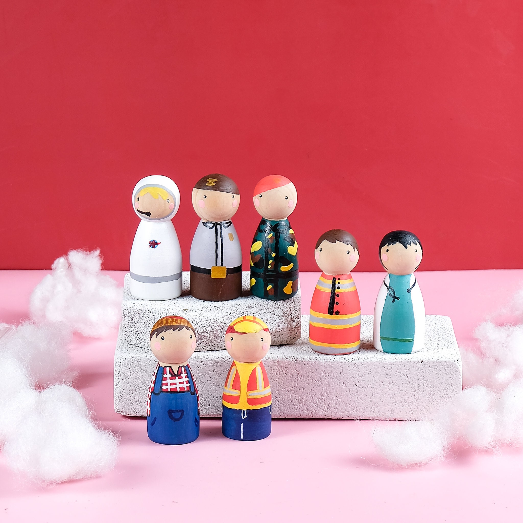 Gewone knijperpoppen - houten communityhelperpoppen - Etsy België, image size:2048x2048