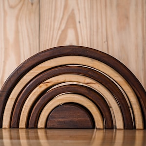 Rainbow Stacker 7 Pieces Natural Brown