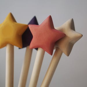 Wooden Star Wand Toy, Wooden Magic Wand Waldorf Toy