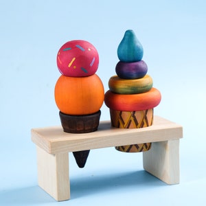 Wooden Ice Cream Cone Set Toy
