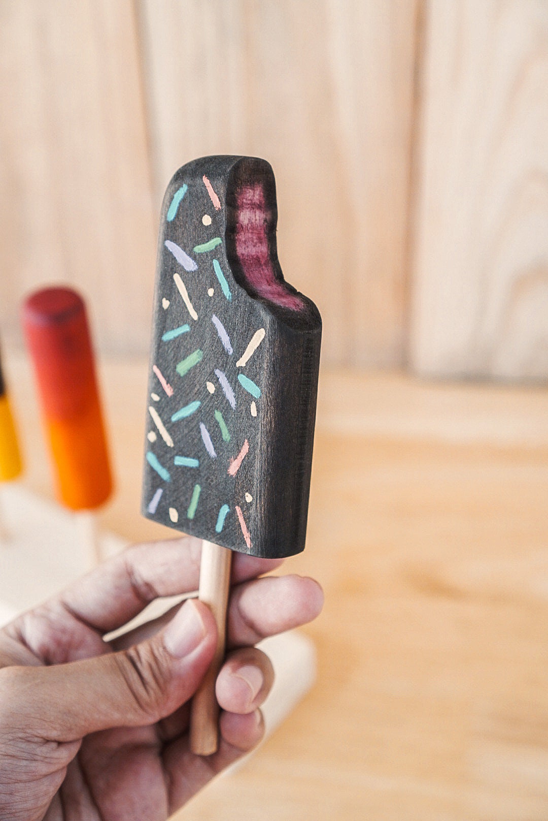 Wooden Ice Cream Toy Ice Cream Cone and Popsicle Set | Etsy