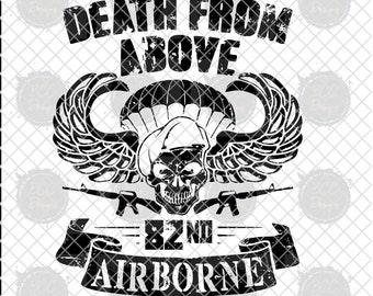 82nd Airborne Death From Above - Army Inspired - Digital Download PNG SVG