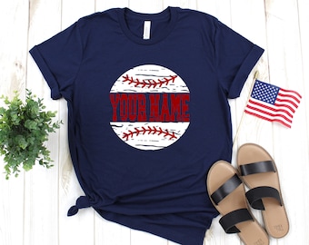 Baseball Mom Shirt T-Shirt, Personalized Baseball Shirt, Your Name Baseball Shirt, Baseball Mom Tank Tops, Team Mascot Custom Baseball Shirt