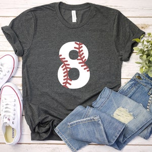 Baseball Numbers Shirt T-Shirt, Baseball Mom Shirt, Personalized Baseball Tees, Baseball Mom Tank Tops, Custom Baseball Shirts, Baseball Tee