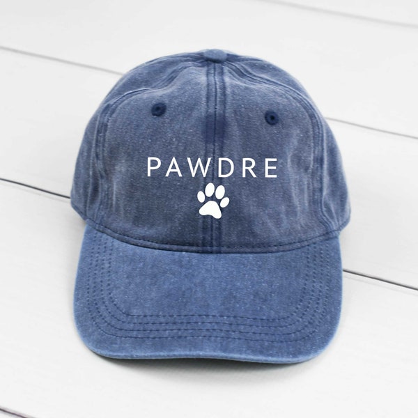 Dog Dad PAWDRE Dad Hat, Pigment Dyed Unstructured Baseball Cap, Gift For Him, Gift For Dog Dad, Dog Dad Life, More Color Options