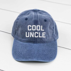 Chapeau cool pour papa oncle, casquette de baseball non structurée, teinte par pigment, cadeau pour oncle, cadeau pour lui, chapeau promu oncle, plus de choix de couleurs !