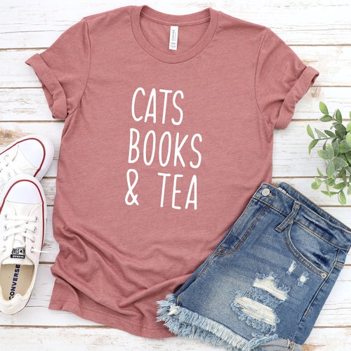 Cat Mom Shirt Cats Books and Tea Shirt Cat Mom Tea Lover - Etsy Cat Mom Shirt Cats Books and Tea Shirt Cat Mom Tea Lover - Etsy