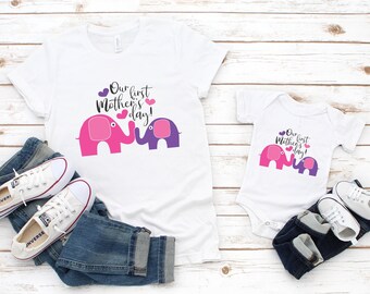 Mother's Day Mommy And Me Outfit, Our First Mother's Day, Mommy And Me Matching Shirts, Gift For Her, Mother's Day Gift, Mommy And Me Outfit
