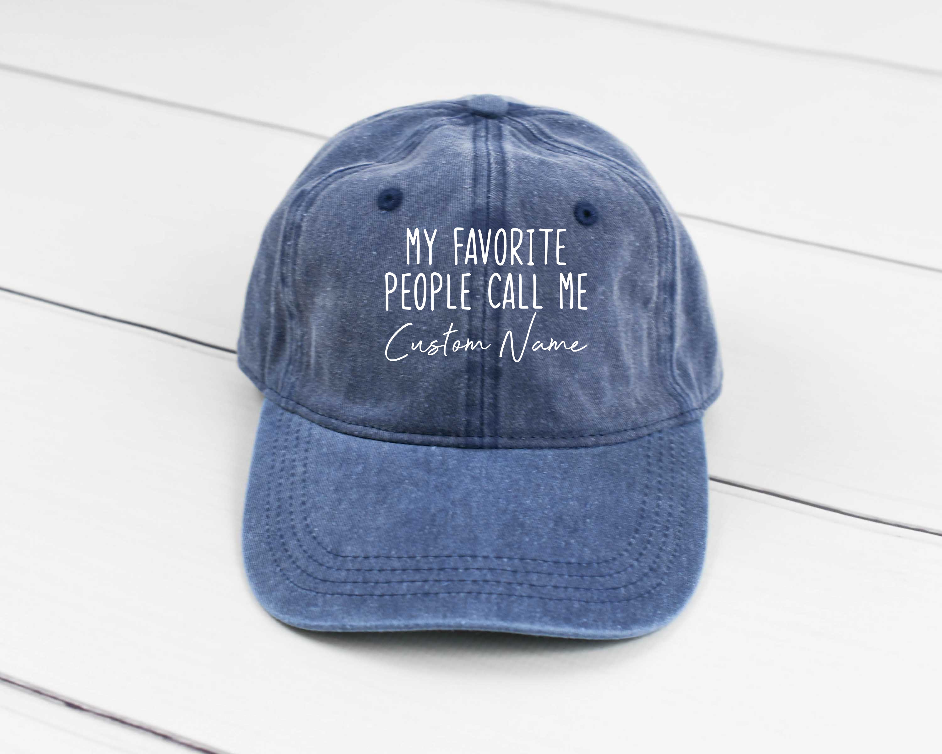 Custom My Favorite People Call Me Hat, Pigment Dyed  display picture 1