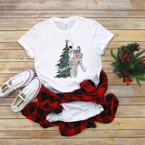 Christmas Shirt, Sorta Merry Sorta Scary Skeleton Shirt, Fun Christmas Shirt, Cute Christmas Shirt, Funny Christmas Shirt, Skeleton Shirt
