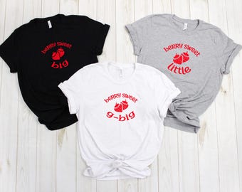 Big Little College Sorority shirts, Strawberry Big Little Sorority Reveal Shirts, Greek, Little sister, Big Sister, Big Little shirt, GBig