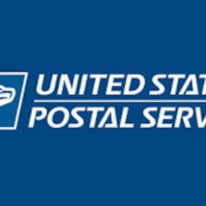 May include: The United States Postal Service logo features a blue eagle head with a white outline, set against a blue background. The words "UNITED STATES POSTAL SERVICE" are written in white below the eagle.