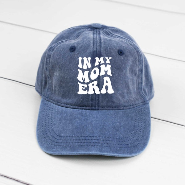 In My Mom Era Groovy Pigment Dyed Unstructured Hat, Gift For Mom, Mom hats, Gift For Mom, Mom Hat, Mom Hats, Mom Hats, More Colors!