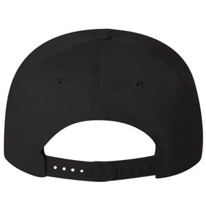 May include: A solid black baseball cap with a curved brim. The back of the cap features a black adjustable snap closure. The cap is made of a durable material and is designed for everyday wear.
