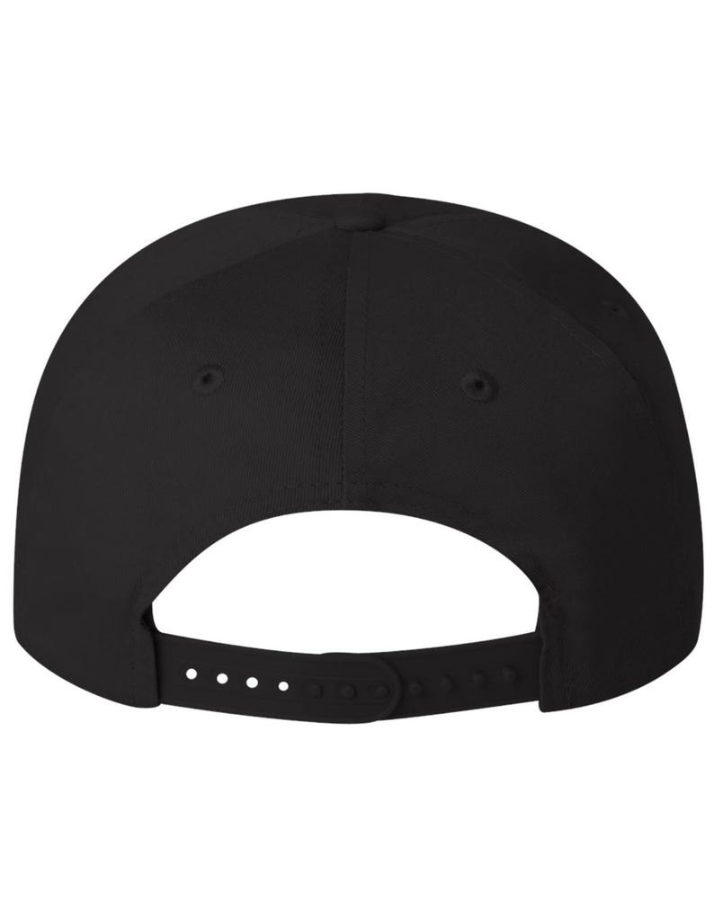 May include: A solid black baseball cap with a curved brim. The back of the cap features a black adjustable snap closure. The cap is made of a durable material and is designed for everyday wear.