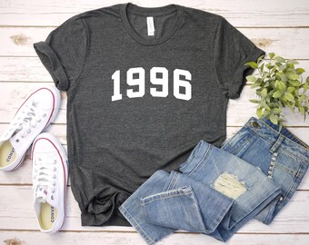 30th Birthday Shirt, 1996 Birth Year Unisex Shirt T-Shirt, Gift For 30th Bday, Gift For Her, Gift For Him, Birthday Shirt, Thirty