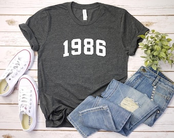 40th Birthday Shirt, 1986 Birth Year Unisex Shirt T-Shirt, Gift For 40th Bday, Gift For Her, Gift For Him, Birthday Shirt, Forty, 40th bday