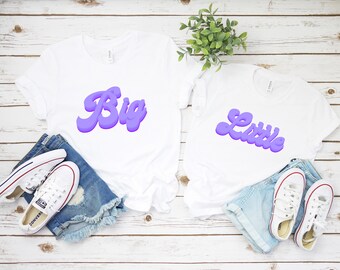 Big Little College Sorority shirts, Purple Groovy sorority reveal shirts, Greek shirt, Little sister, Big Sister, Big Little, GBig GGBig Tee