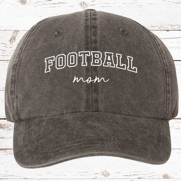 Football Mom Arch Pigment Dyed Unstructured Baseball Cap, Football Mom, Football Game, Game Day, Football Hat, Game Day Hat, Football Mom