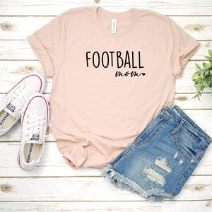 Football Shirt, Football Mom Heart Unisex Shirt, Football Fan, Cute Football Shirt, Sports Mom Shirt Football Shirts Sports Shirts, Football