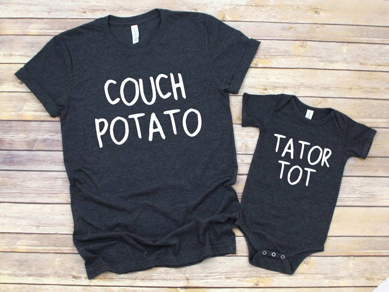 Dad and Baby Matching Shirt, Couch Potato Tator Tot Shirt, Gift For Dad, Father' Day Gift, Dad And Son, Dad And Daughter Shirt, New Dad 