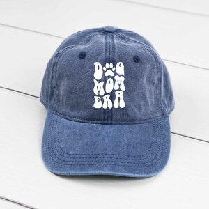 Dog Mom Era Retro Pigment Dyed Unstructured Baseball Cap, Dog Mom Hat, Gift For Dog Mom, Gift For Dog Mom, Dog Dad Era More Color Options