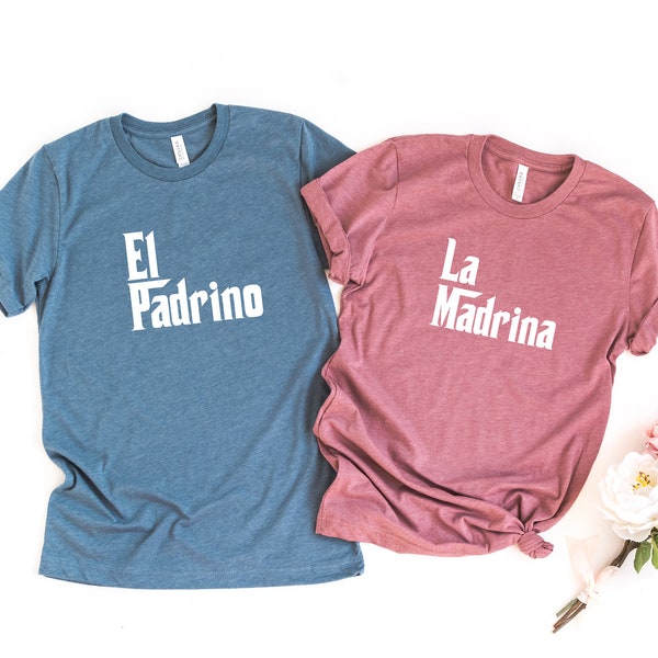 Family T-Shirts, Pregnancy Announcement Shirts, La Madrina El Padrino Matching Shirts, GodParents Shirt, Padrino, Madrina, Nino and Nina