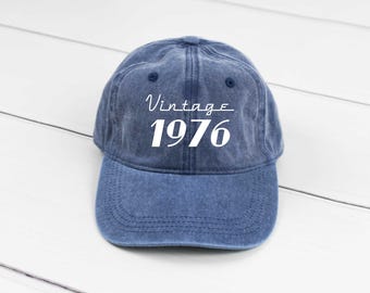 Vintage 1977 Retro Classic Hat, Pigment Dyed Unstructured Baseball Cap, 50th Birthday Hat, 50th Bday, Birthday Hat Gift for 50th Birthday
