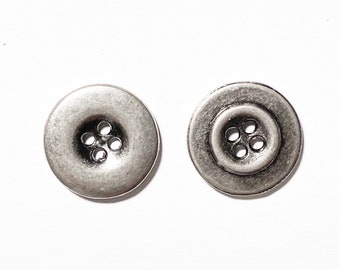 ABS Metal Plated Button 4 Hole Scroll Design 60 Line Alumino
