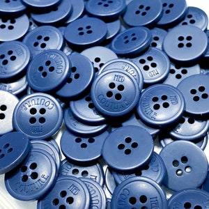 19mm &#39;Med Couture&#39; Nursing Buttons: 3/4&quot; Navy Blue Nurse/Medical Wholesale Button Lot (Set of 50-500)