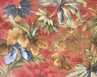 Impresión decorativa de follaje tropical en lienzo de algodón de Portfolio Textiles: tela vintage de 56" de ancho cortada a medida
