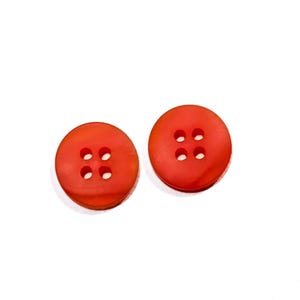 Conjunto de 6-50 botões elétricos laranja de 5/8&quot; - 24L&quot; | 16 mm - Botão de camisa redondo de 4 furos em resina opaca vibrante com redemoinho laranja neon [B3281]