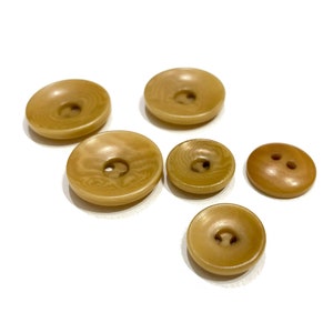 Set of Vegetable Ivory Buttons - 2 Size Options! 32L (13/16&quot;) | 24L (5/8&quot;) - Rare Vintage 60s Corozo Nut Tagua Handmade Button [B510]