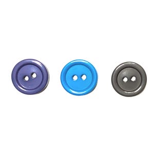 16mm Glossy Resin Buttons - 3 Colors: PURPLE / TEAL / OLIVE - 9/16&quot; | 24L - High Quality Vintage Buttons [B3398 -P | B3412 -T | B3359 -Ol]