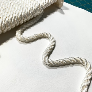 Lot de 3/8&quot; ivoire coton rayonne cordon décoratif - appliqué de couture de coussins, décoration d&#39;intérieur - blanc / blanc cassé - cadavres d&#39;animaux, lot de garnitures [T27]