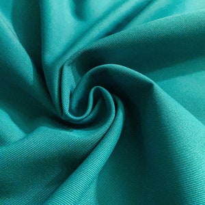 1 YD Gabardine - TURQUOISE - High Quality Solid Suiting Fabric - Retro Vintage Classic Bespoke Apparel Deadstock Fabric by the Yard [F0055]