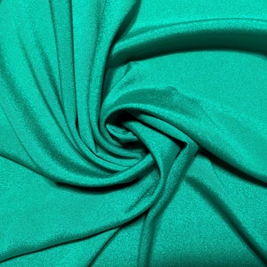 Crepe de Chine - Feels like Silk! Gorgeous! Turquoise Green - Elegant / Formalwear - Vintage Look - Apparel Fabric by the Yard [F0285]