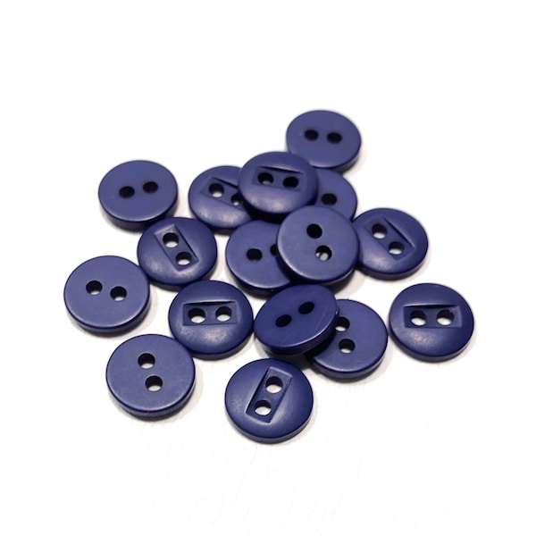 Set of 12-50 11.5 mm Matte Navy Blue Shirt Buttons - 17 L | 7/16" - 9 Colors Available! High Quality Vintage USA Made Buttons [B3377]