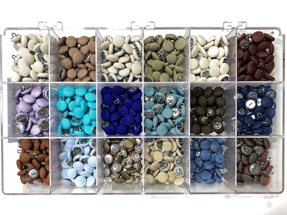 12.5mm Cotton-linen Wire Shank Buttons: 1/2