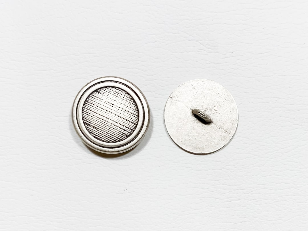 Brushed Metal Button - Set of 8 - 1 in | 36 L | 27 Mm - Circle / Round ...
