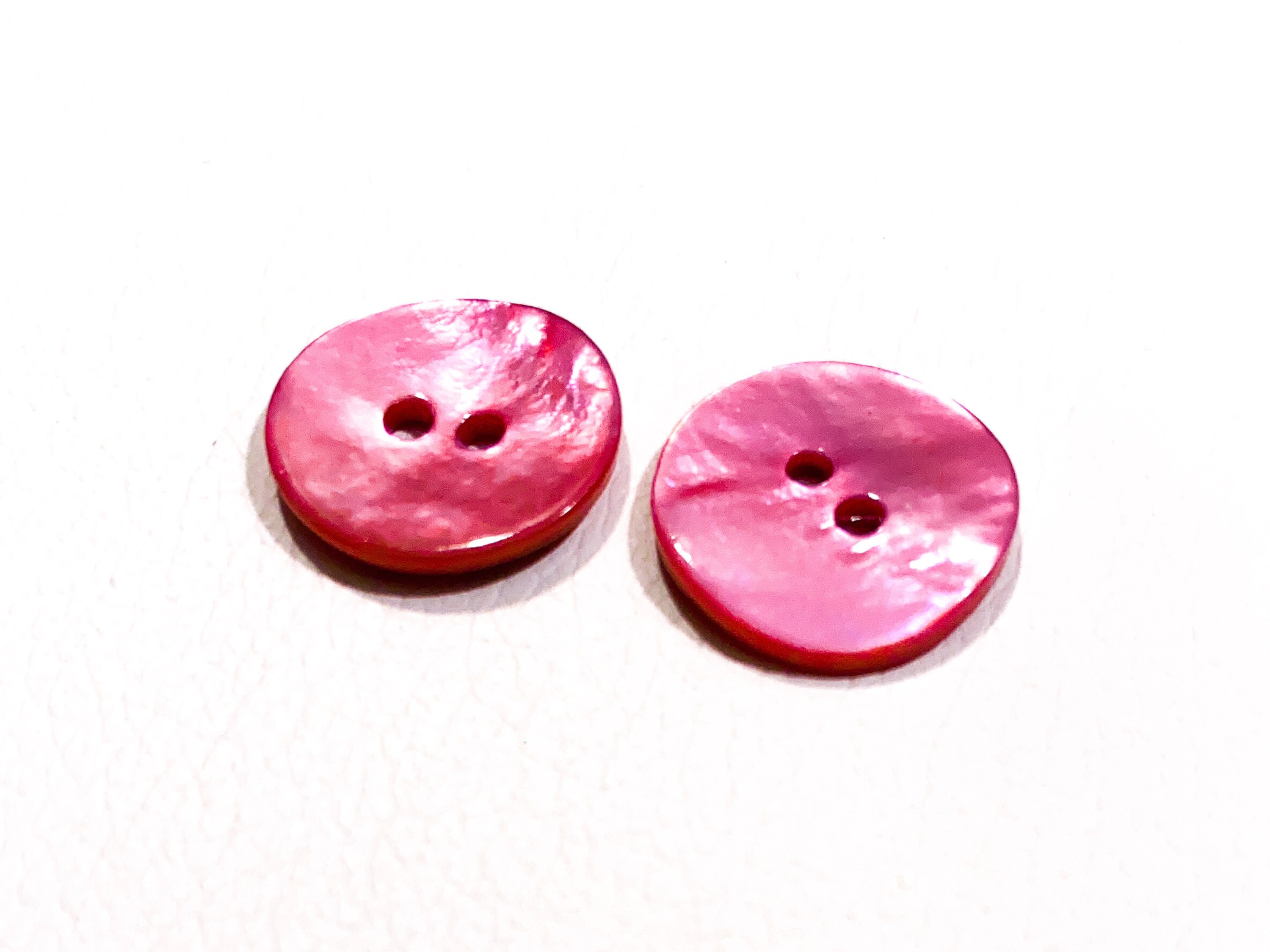 2#Pink Pearl Buttons 10mm Round Sewing Resin Pearl Buttons with Hole Apply  for DIY Craft Sewing Shirt Skirt Dress and Wedding Gown(50Pcs)