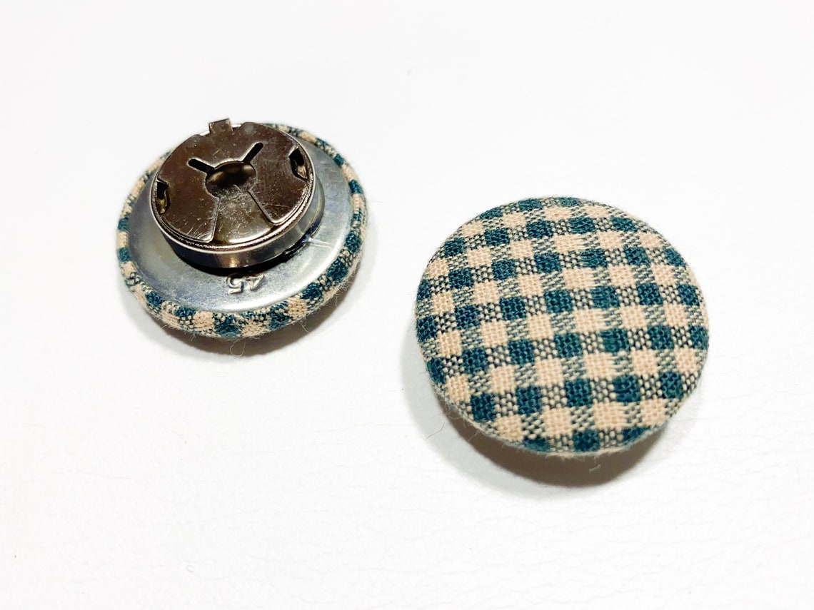Set of 10 Snap on Button Covers 1 1/8 Fabric Covered Etsy
